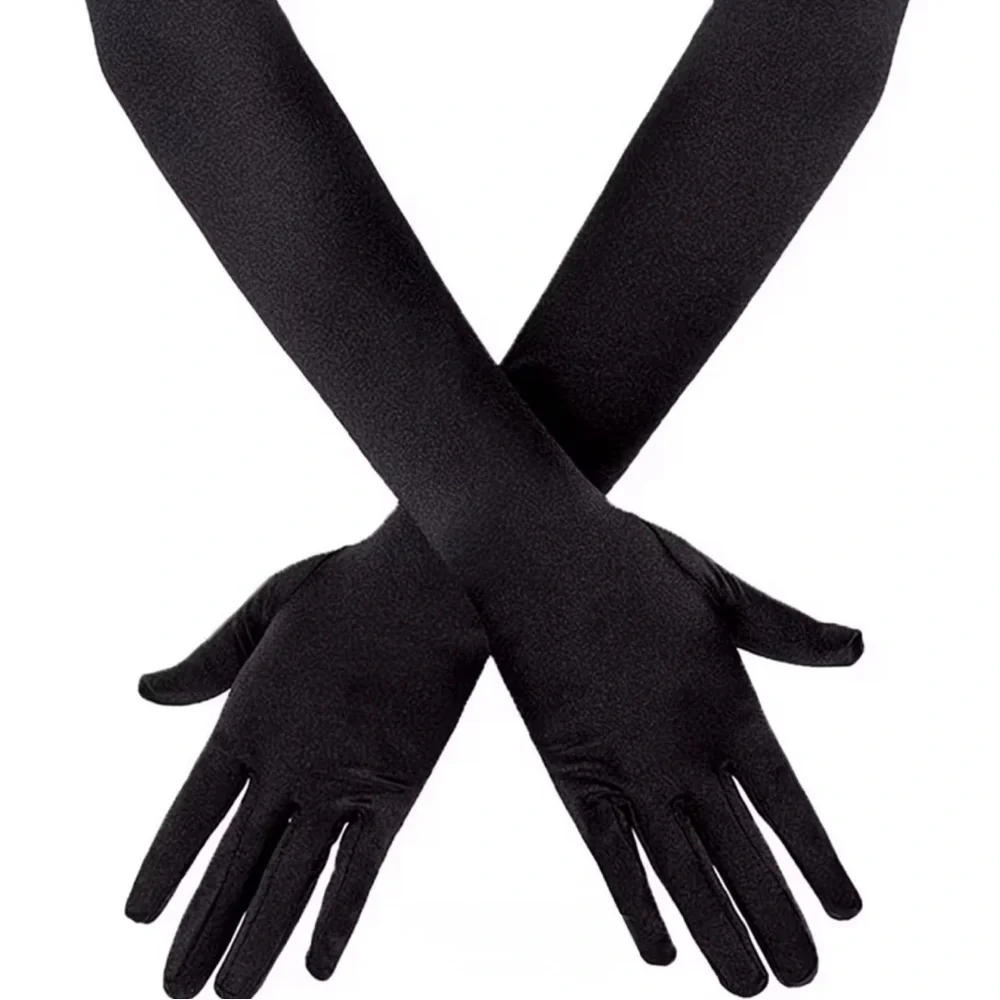 Elegant Black Women's Long Gloves